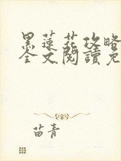 黑莲花攻略手册全文阅读免费