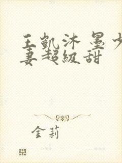 王凯沐 墨少宠妻超级甜封面