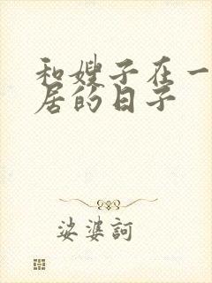 和嫂子在一起同居的日子封面