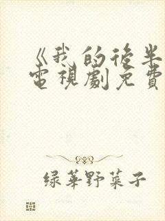 《我的后半生》电视剧免费观看封面