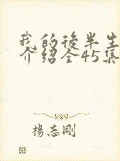 我的后半生剧情介绍全45集