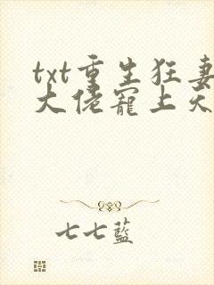 txt重生狂妻大佬宠上天封面