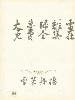 大梦归离电视剧免费全集在线观看高清