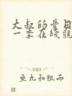 大叔的爱日剧第一季在线观看免费