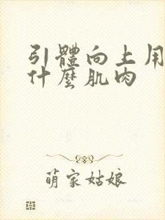 引体向上用的是什么肌肉