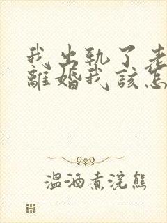 我出轨了老公要离婚我该怎么办