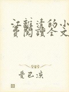 江离清的小说免费阅读全文