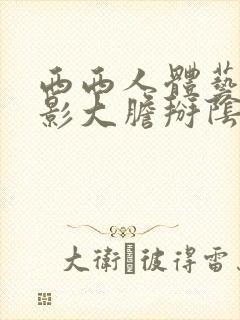 西西人体艺术摄影大胆掰阴白浆封面