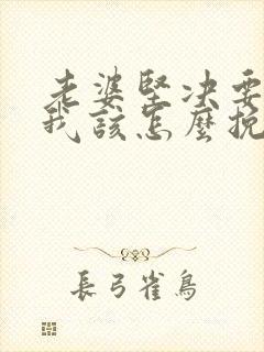 老婆坚决要离婚我该怎么挽留