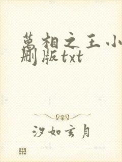 万相之王小说未删版txt封面