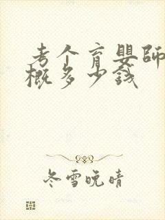 考个育婴师证大概多少钱封面