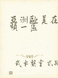 亚洲欧美在线视频一区