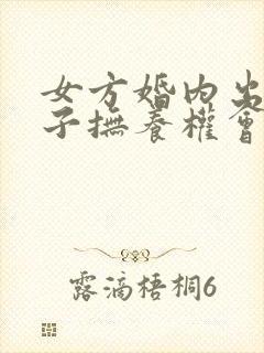 女方婚内出轨孩子抚养权会怎么判