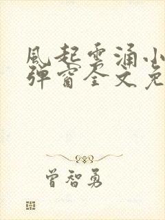 风起云涌小说无弹窗全文免费阅读