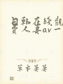 日韩在线观看免费人妻av一区
