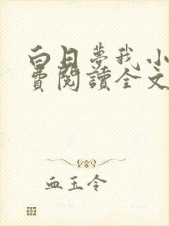 白日梦我小说免费阅读全文无删减