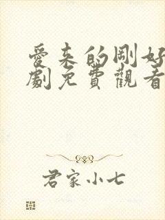 爱来的刚好电视剧免费观看