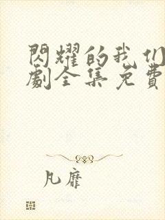 闪耀的我们电视剧全集免费观看封面