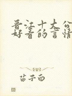 晋江十大公认最好看的言情小说封面