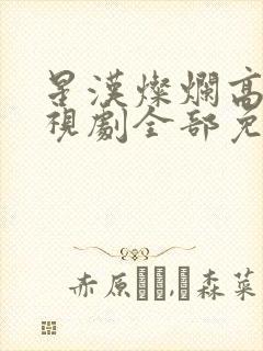 星汉灿烂高清电视剧全部免费