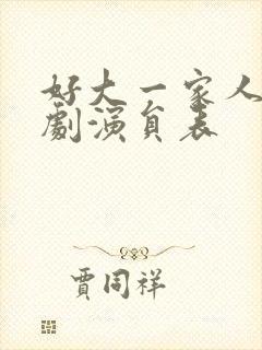 好大一家人电视剧演员表封面