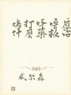 鸡打呼噜应该用什么药救治