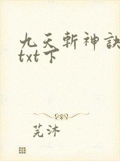 九天斩神诀下载txt下