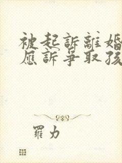 被起诉离婚如何应诉争取孩子抚养权封面