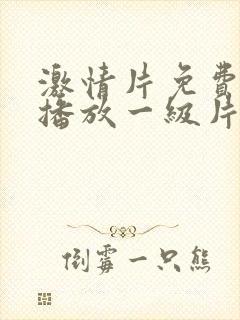 激情片免费在线播放一级片