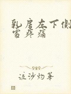 乳房左下侧肋骨处疼痛