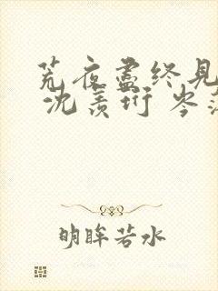 荒夜尽终见云霞 沈羡珩 岑落