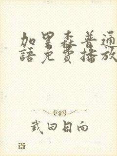 加里森普通话国语免费播放