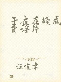 午夜在线成人免费淫片封面