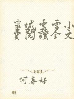 宁城云雪小说免费阅读全文最新章节