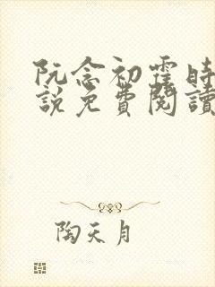 阮念初霍时衍小说免费阅读最新章节封面