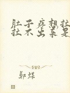 肚子疼想拉屎但拉不出来是怎么回事封面