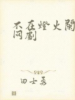 不在灯火阑珊处网剧