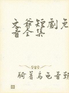 文爷短剧免费观看全集