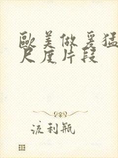 欧美做爰猛烈大尺度片段