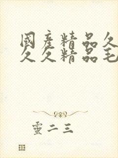 国产精品久久久久久精品毛片