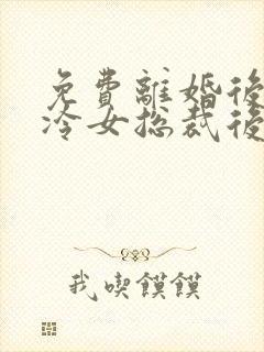 免费离婚后,高冷女总裁后悔小说封面