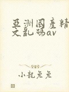 亚洲国产精品中文乱码av