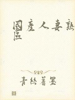 国产人妻熟女一区