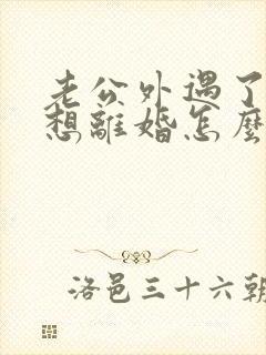 老公外遇了我不想离婚怎么办