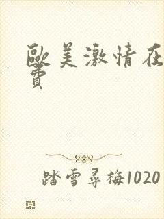 欧美激情在线免费封面