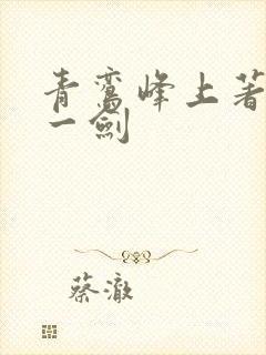 青鸾峰上著我有一剑