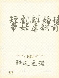 短剧,离婚后我带娃虐翻前夫家