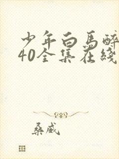 少年白马醉春风40全集在线免费观看