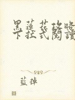 黑莲花攻略手册下拉式阅读封面