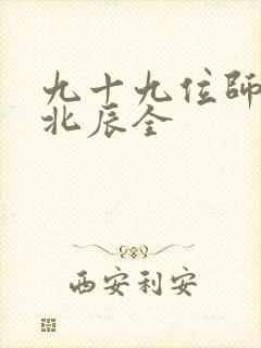 九十九位师傅叶北辰全封面